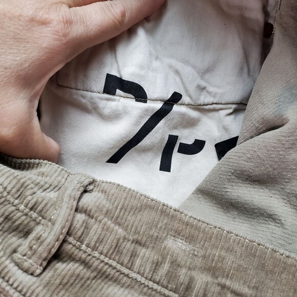 Purple Brand Jeans Mens 34x34 Brown Button Fly Corduroy Paisley Print Skinny - Picture 14 of 16